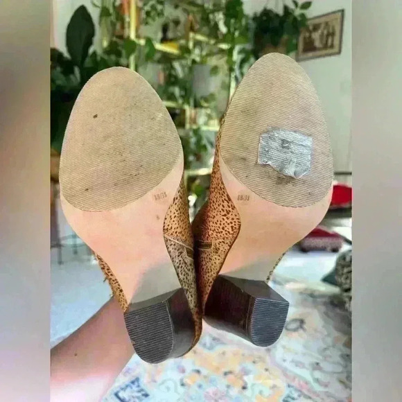 SOLE SOCIETY so Chelsea brown/black cheetah print calf hair ankle boots size 8 - Picture 8 of 8